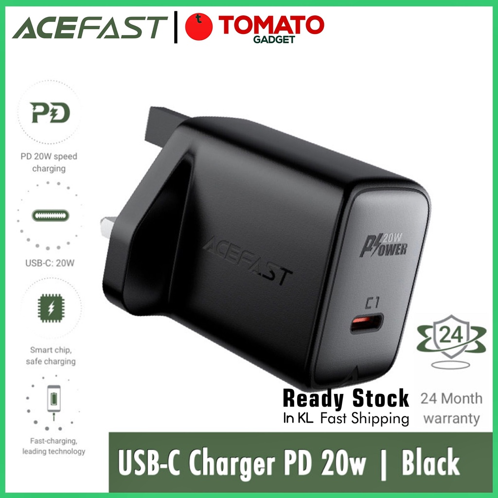 Acefast Fast Charger 20W PD 3.0 Quick Charge USB-C Fast Charger Type-C ...