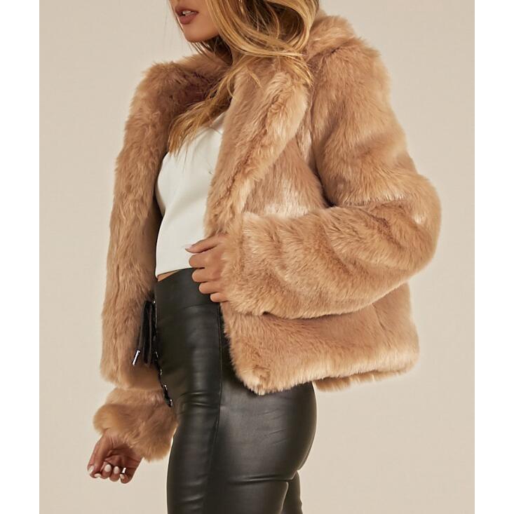 fur short sleeve jacket