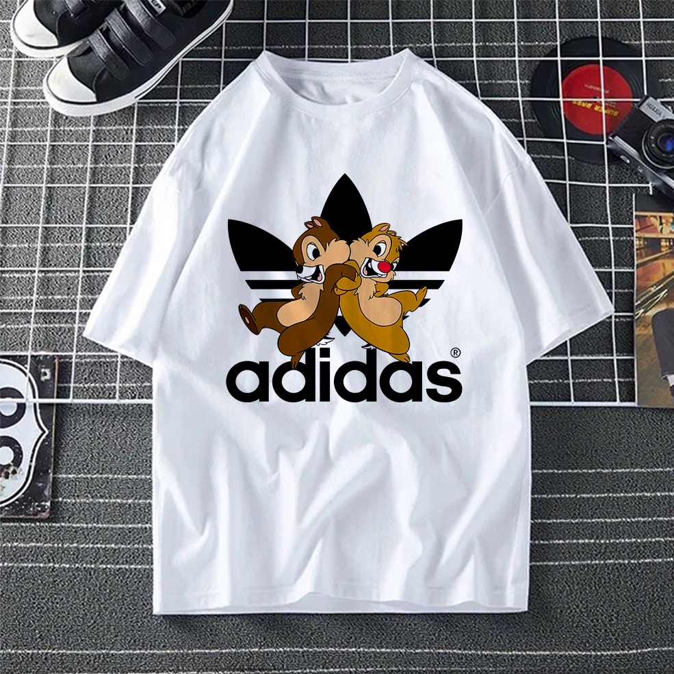 CHIP 'N' DALE ADIDAS TSHIRT WOMEN MEN *FACTORY DIRECT* BAJU T SHIRT LELAKI PEREMPUAN BLOUSE WOMEN T-SHIRT LENGAN PENDEK