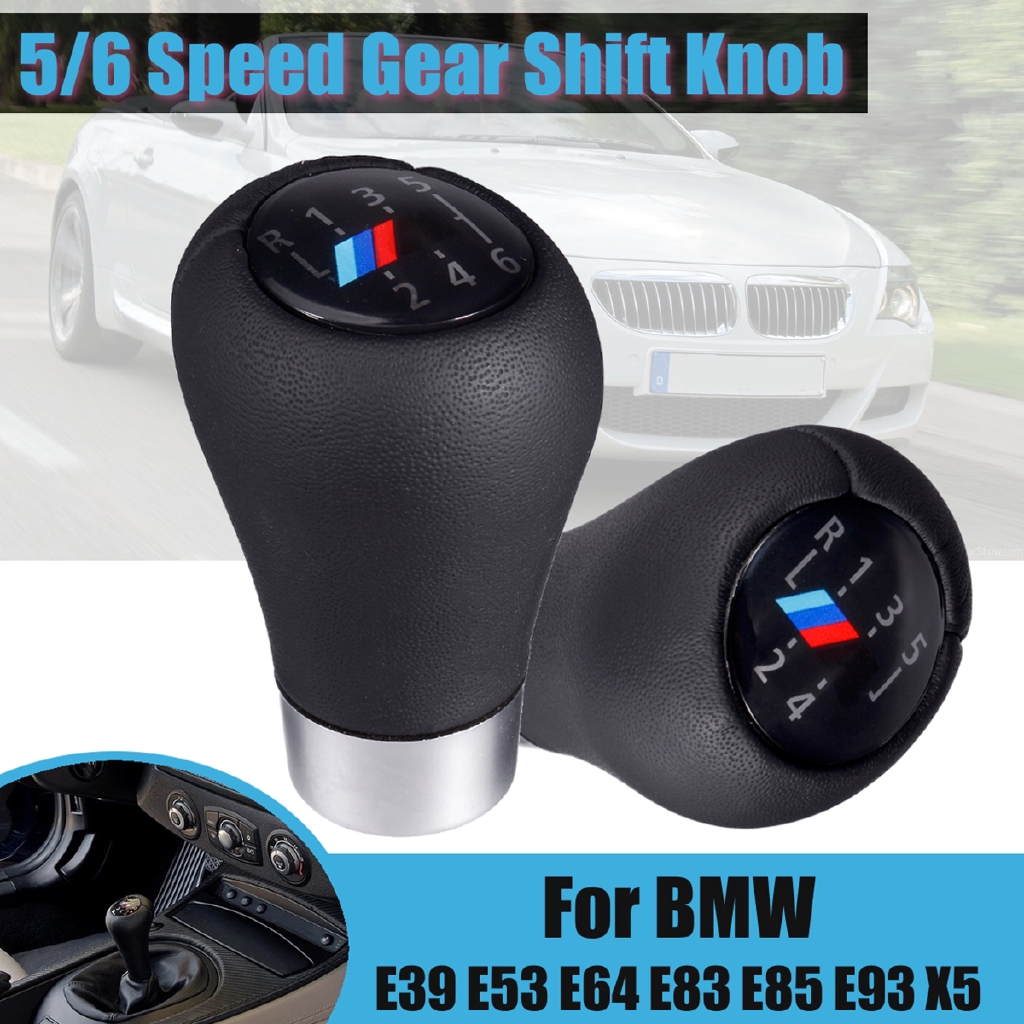 PU Leather 6 Speed Car Gear Shift Knob For BMW E92 E91 E90 E60 E46 E39 M3 M5 M6