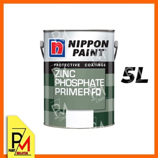 Nippon Paint Zinc Phosphate 5L Primer Grey Green Color Undercoat Iron ...