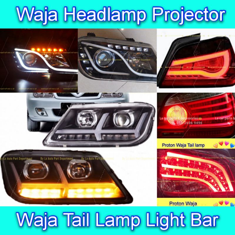 Buy Waja Tail Lamp Projector Head Lamp 86 Led Smoke Light Bar M5 Audi Golf Lampu Belakang Proton Campro Mmc Rear Taillamp Seetracker Malaysia