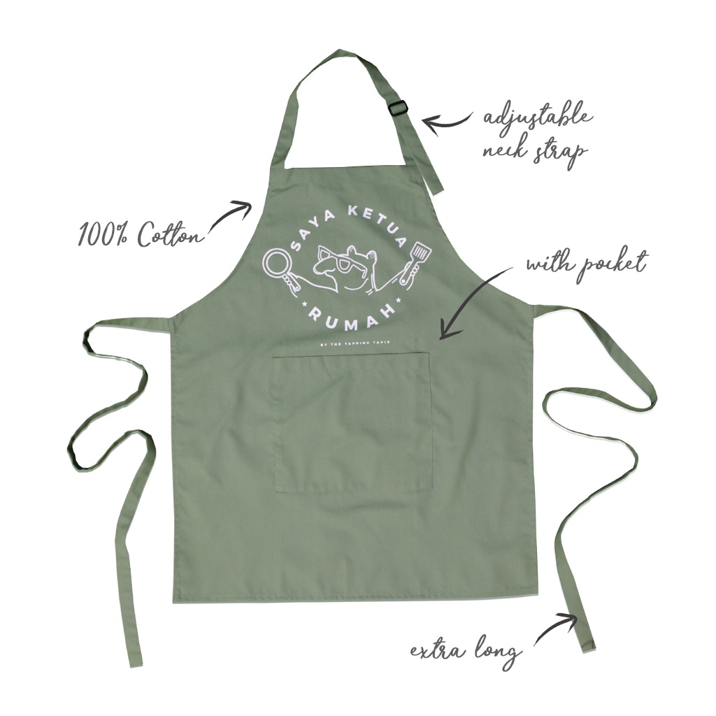 The Tapping Tapir - Saya Ketua Rumah Dusty Green Apron