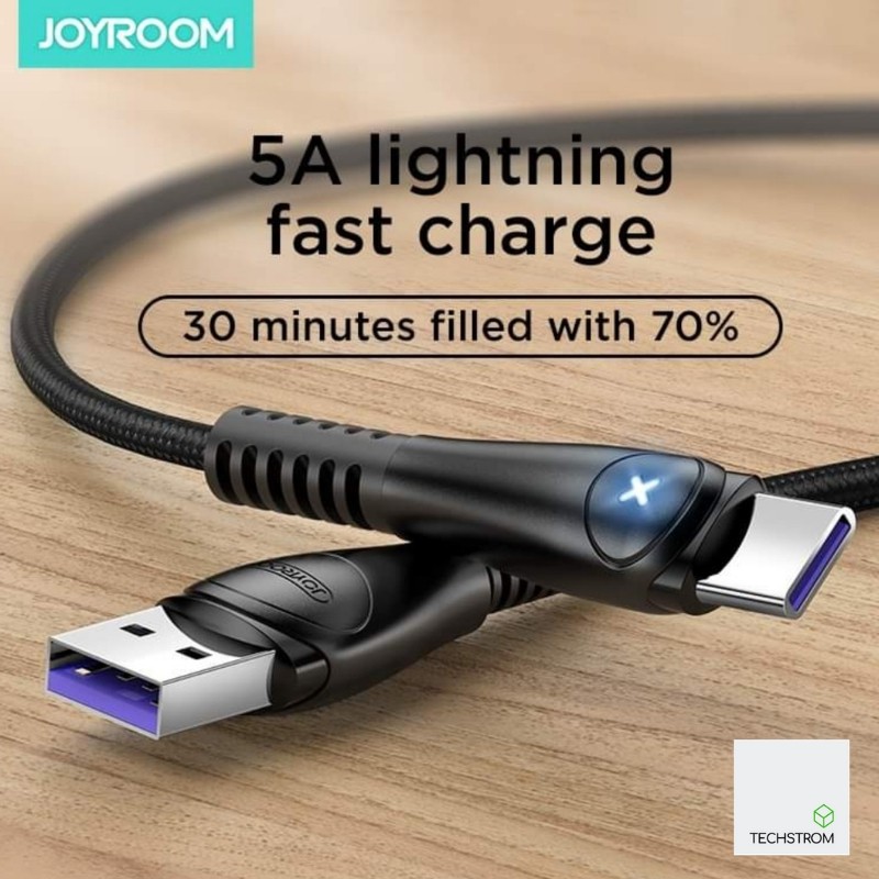 JOYROOM S-M393 5A LED Fast Charging Type-C / Micro USB Data Cable | Shopee Malaysia