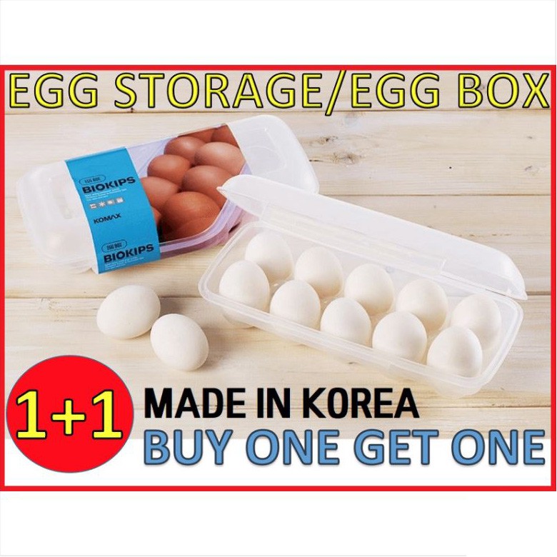[KOMAX]Biokips Egg Storage Container 1+1/Egg Box/Egg Dispenser Holder