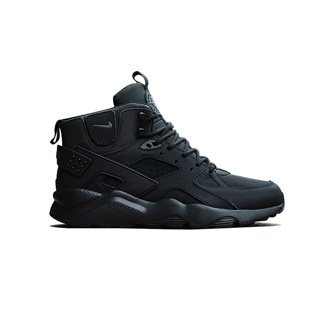 all black high top huaraches