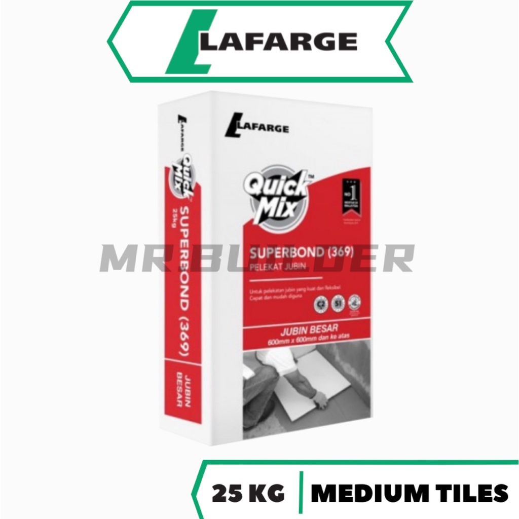LAFARGE Tile Adhesive 361 25 KG Cement Gum Adhesive Cement Gum for