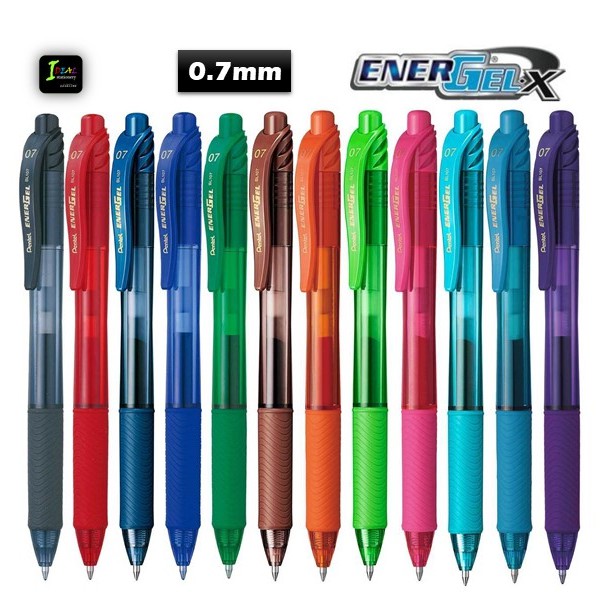 Pentel BLN107 / BLN110 Energel-X Retractable Gel Roller Pen (0.7 /1.0mm ...