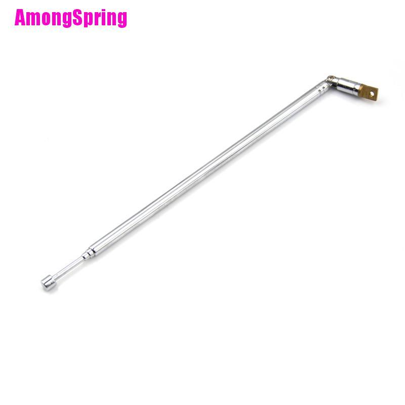 [AmongSpring] Metal Full-Channel Am Fm Radio Telescopic Antenna 63Cm Length 4 Sections