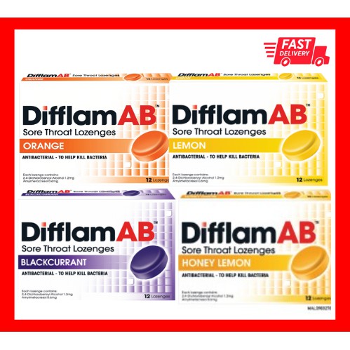 Buy Difflam Ab Sore Throat Lozenges Blackcurrant Orange Lemon Honey Lemon 12 S Seetracker Malaysia