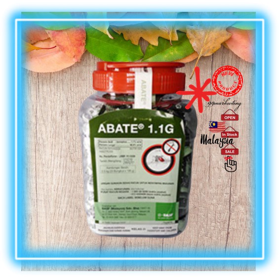 100gm x 25pkt Abate 1.1G BASF temephos 1.1% Aedes Mosquito 