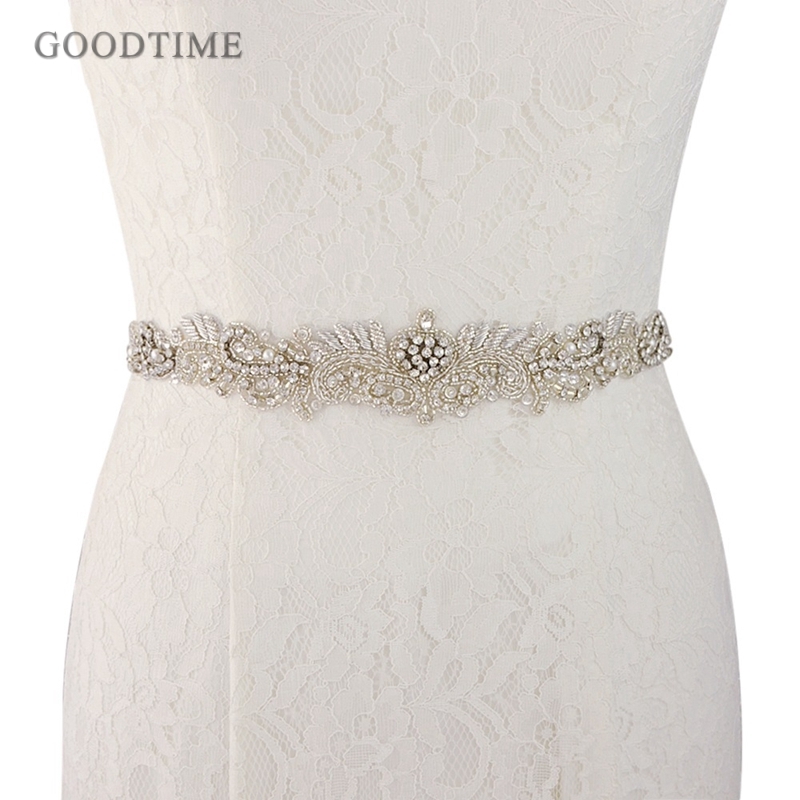Fashion Wedding Belts Leaf Wedding Dress Bridal Rhinestone Belt