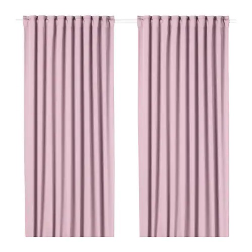 Ikea Majgull Block Out Curtains 1 Pair Light Pink Size 145x250