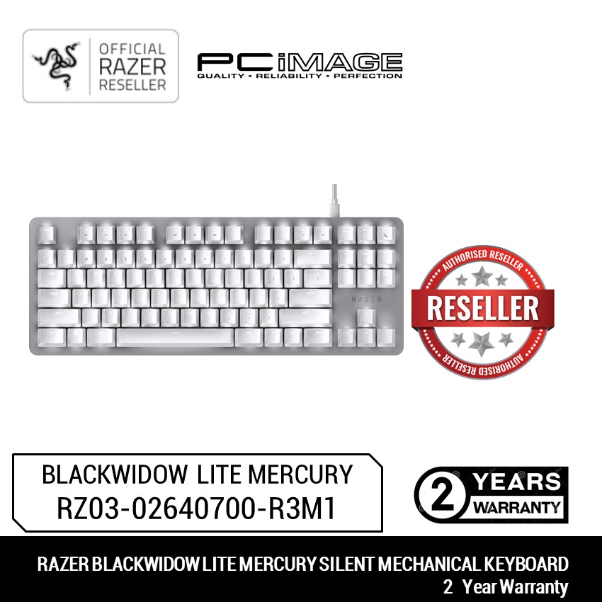 RAZER BLACKWIDOW LITE MERCURY SILENT MECHANICAL KEYBOARD - RZ03 ...