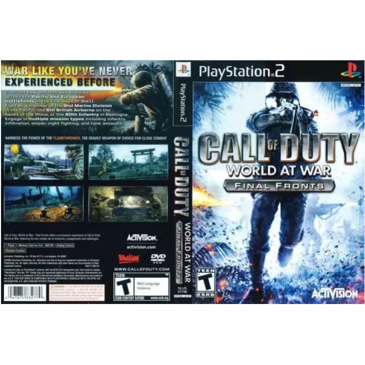 Call Of Duty World At War Final Fronts Ps2 Cheats Call Of Duty World At War Ps2 Playstation 2 Games Shopee Malaysia