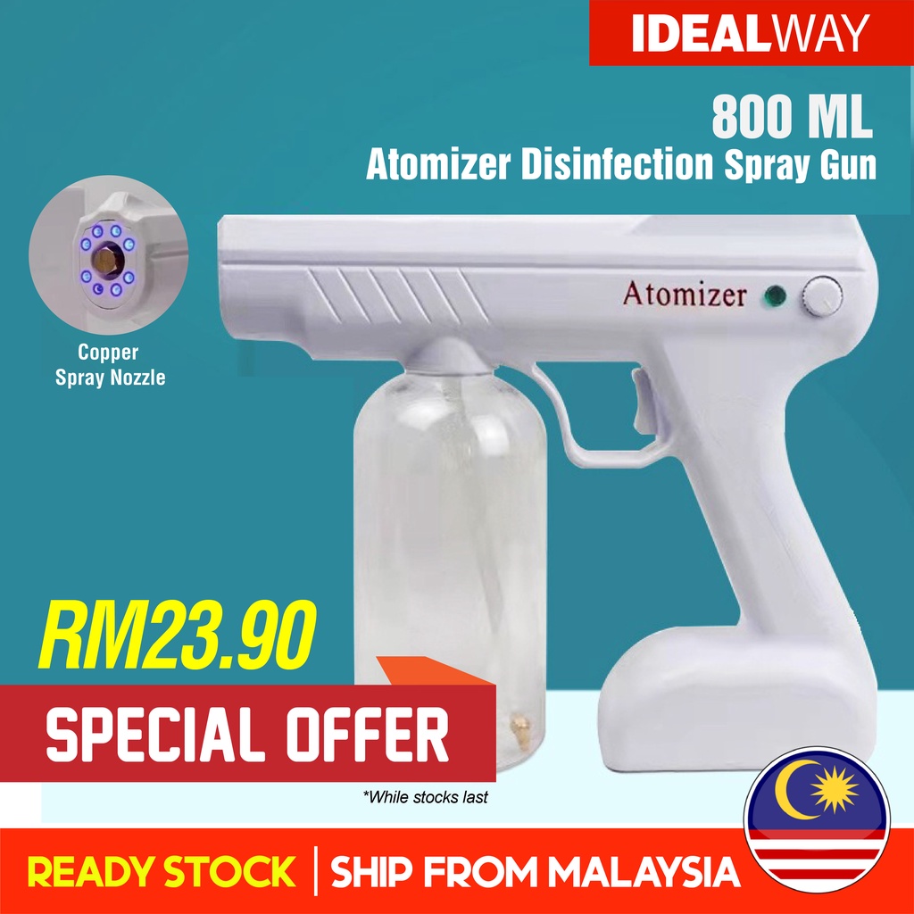 Idealway Rechargeable Atomizer Disinfection Spray Sanitizer Spray Gun