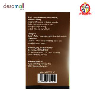 CZ Kapsul Kunyit Putih untuk Merawat Resdung Kronik 350mg 