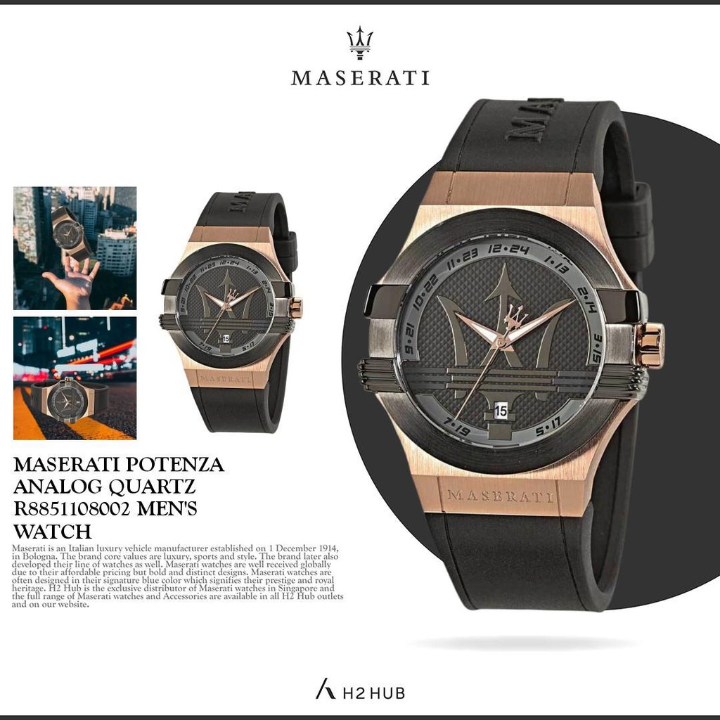 Maserati Potenza Quartz Men's Watch R8851108002 | Shopee Malaysia