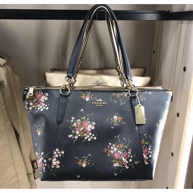 coach floral tote