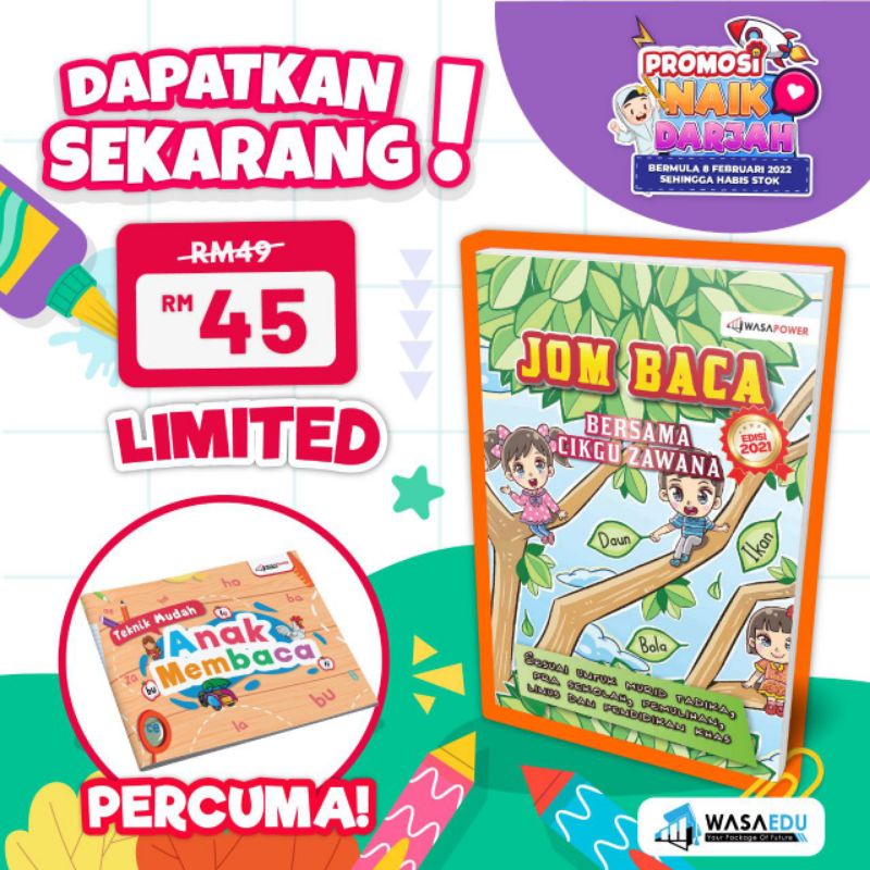 Jom Baca - Buku Bacaan B.Melayu Prasekolah/Tadika | Shopee Malaysia