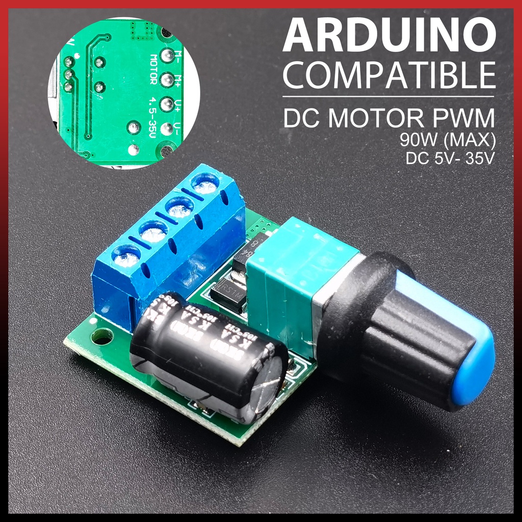 Arduino Mini PWM Motor Speed Controller DC 3V~35V Potentiometer Arduino ...