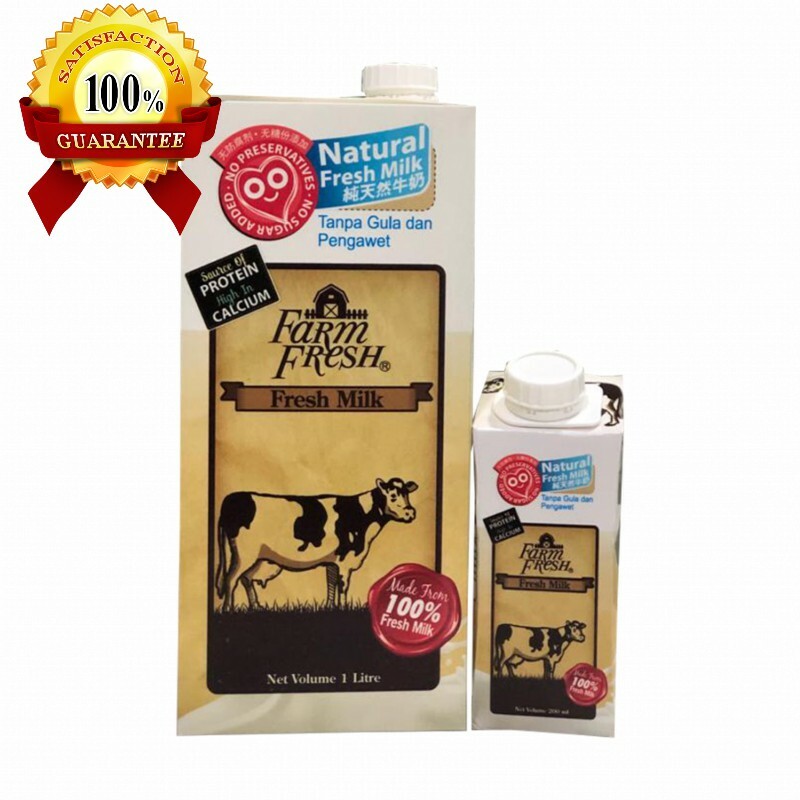 FARM FRESH UHT FRESH MILK, CHOCOLATE, KURMA (1L) SUSU UHT FARM 