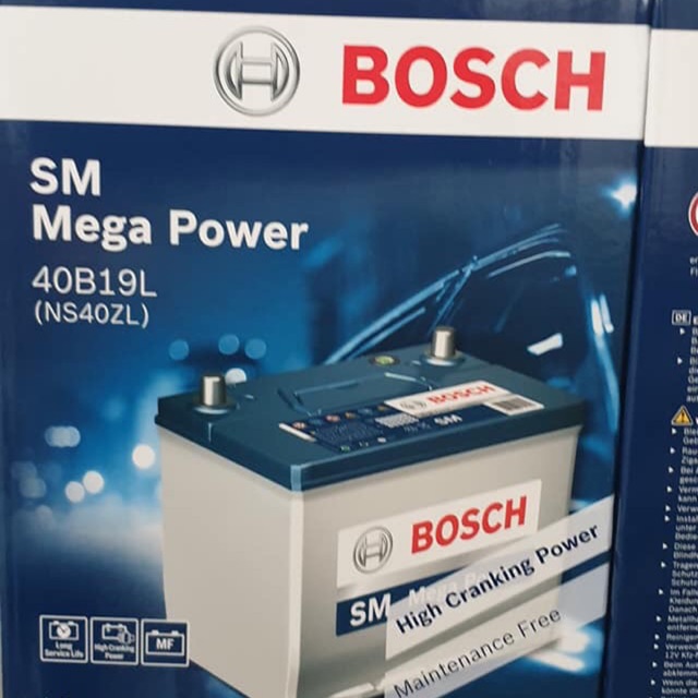 BOSCH MAINTENANCE FEE BATTERY 40B19L (NS40ZL)  Shopee Malaysia