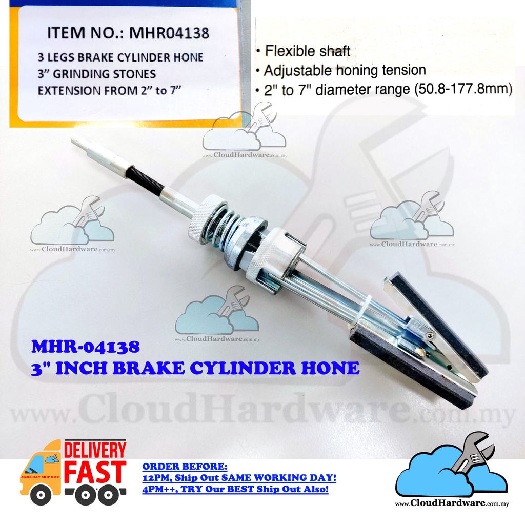 MHR TOOL 3 INCH Engine Cylinder and BRAKE CYLINDER HONE TOOL WITH ADJUSTABLE HONING TENSION BRAKE SERVICE TOOL MHR-04138