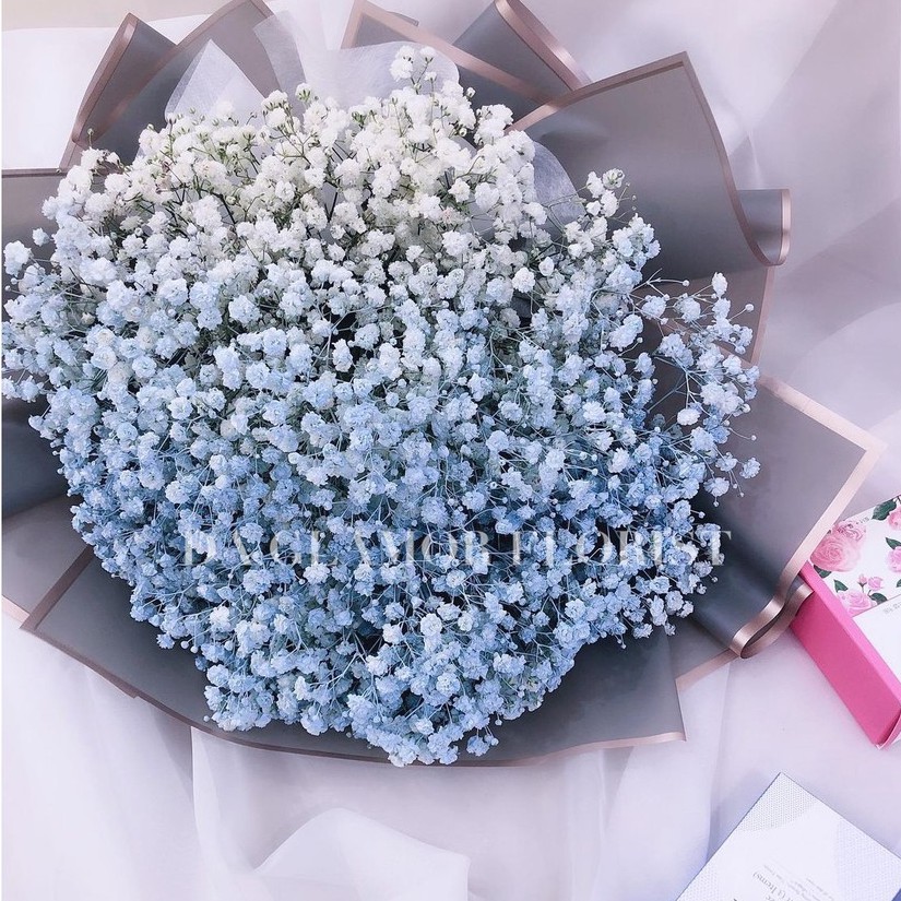 Ready Stock Baby Peach Signature Baby Breath Bouquet Babybreath Preserved Flower Bouquet 满天星花束 干花 永生花birthday Shopee Malaysia