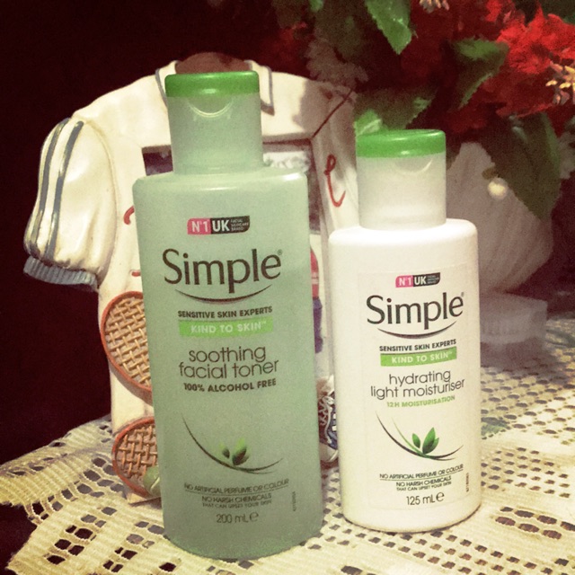 simple toner and moisturizer