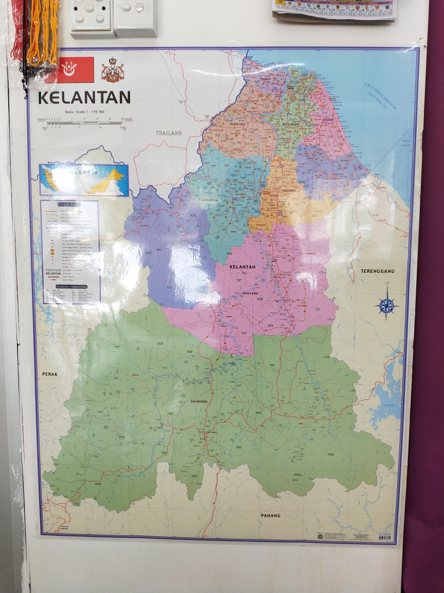 Road Map Of Kelantan Kota Bharu Peta Panduan Jalan Kelantan Kota Bharu å‰å…°ä¸¹å·žä¸Žå