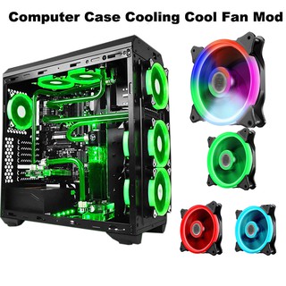 🇲🇾LED Cooling Fan 120mm 12cm DC 12V LED RGB Rainbow Light Fan With Low Noise Used For Computer Case PC CPU