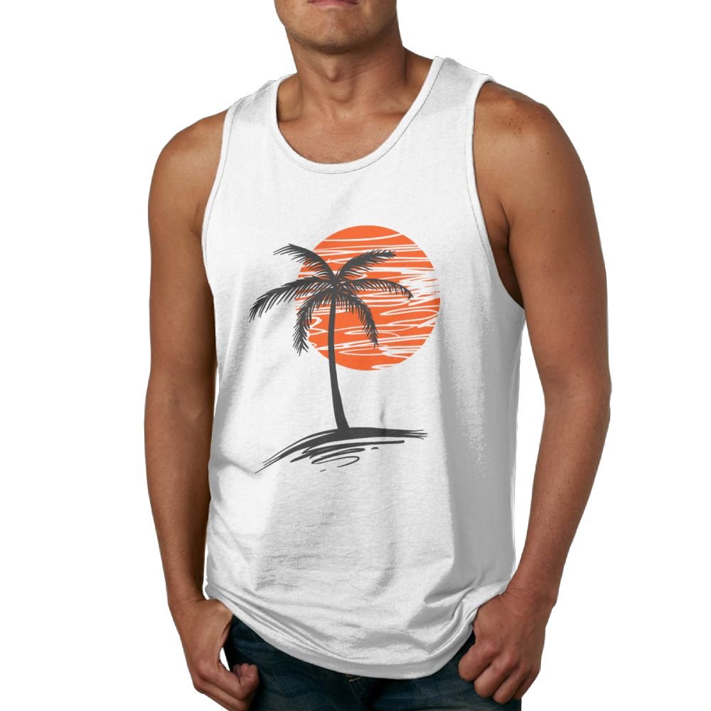 Kamaple Palm Tree Mens Fitness Tanks Tops T Shirt