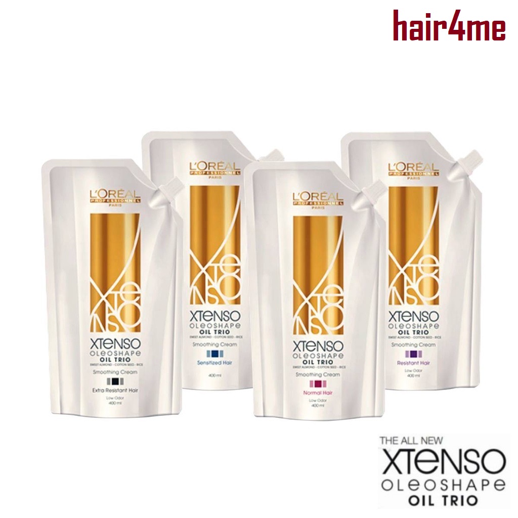 Loreal XTenso Olio Trio Rebonding Cream & Neutralizer Extra Resistant Resistant Sensitied