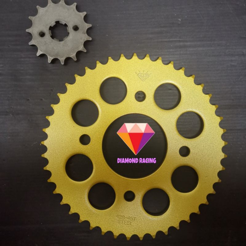 DIAMOND 428 Real Sprocket Y125Z/LC135/RXZ/SRL110 Shopee Malaysia