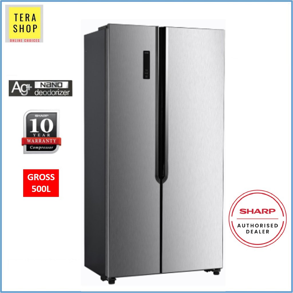 【FREE SHIPPING】Sharp SJX508MS Side by Side Refrigerator 500L Fridge