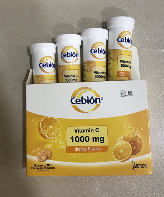 Cebion Vitamin C Effervescent Tablets 1000mg 1 Tubes 8 Tubes Orange Flavour Kelebihan Cebion Vit C Exp 05 22 Shopee Malaysia