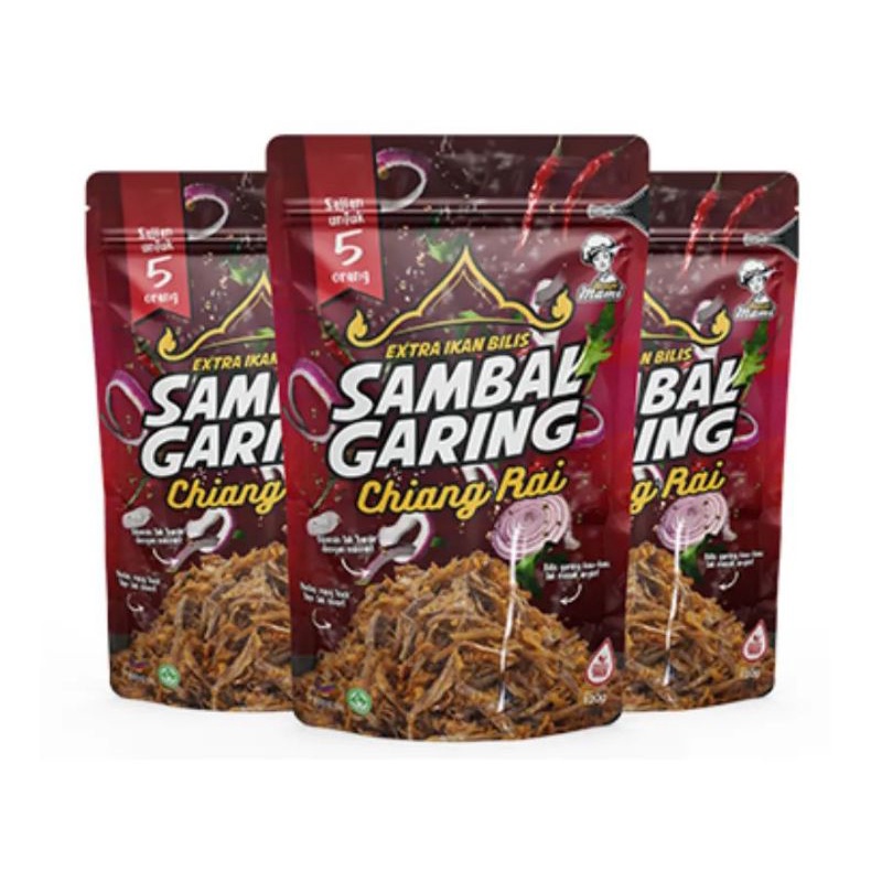 HQ Sambal Garing Chiang Rai Ikan Bilis Rangup Pedas Sedap | Snek Pantang