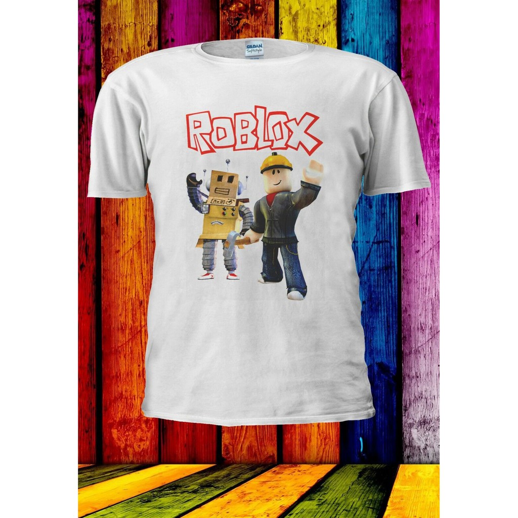 Roblox Builderman Box Robot Online Game Men T Shirt 901 Shopee Malaysia - roblox old builderman shirt
