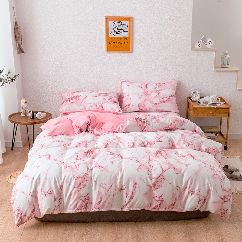 Marble Bedding Set Cadar Comforter, King Size Bed Sheets And Comforter