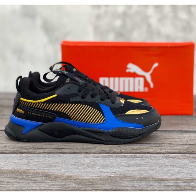 Readystock☠️ PUMA RSX BLACK BLUE | Shopee Malaysia