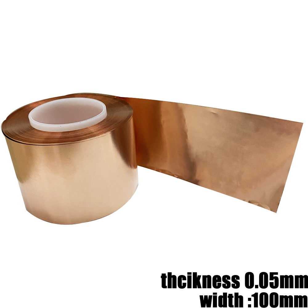 Pure Copper Copper Foil 5M Shielding Sheet Width 15Mm Thickness 0.3 Mm Double-Sided Conductive Roll 