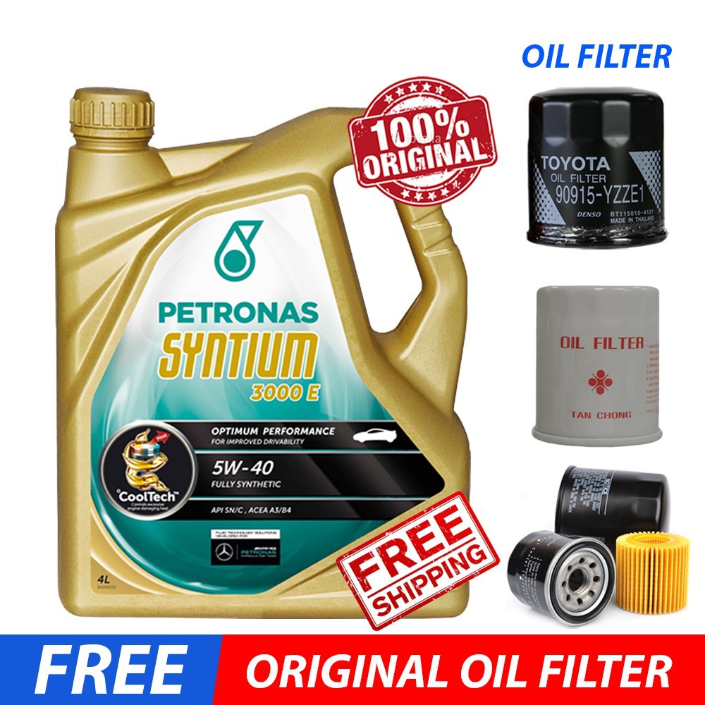 (With Original Oil Filter) PETRONAS Syntium 3000 E 5W40 