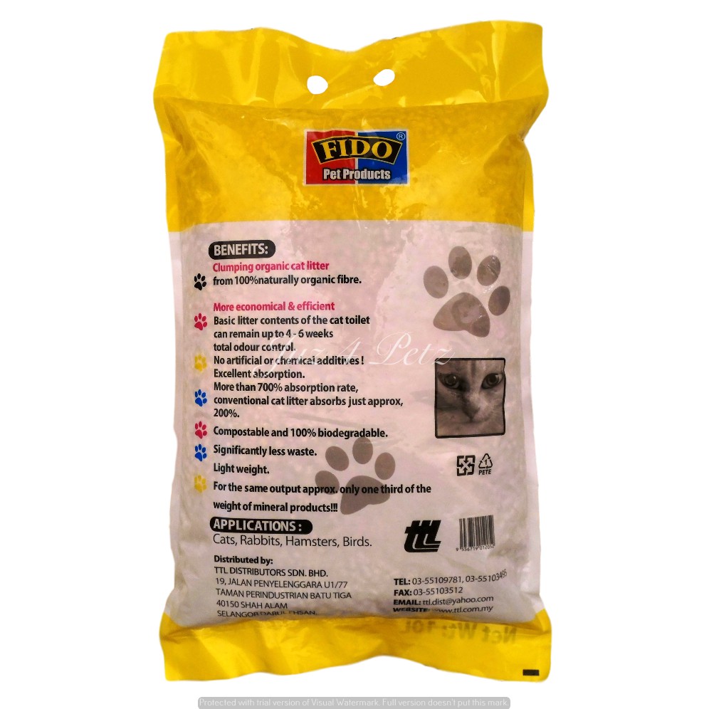 NIMANJA Fido Pine Wood Cat Litter 10L