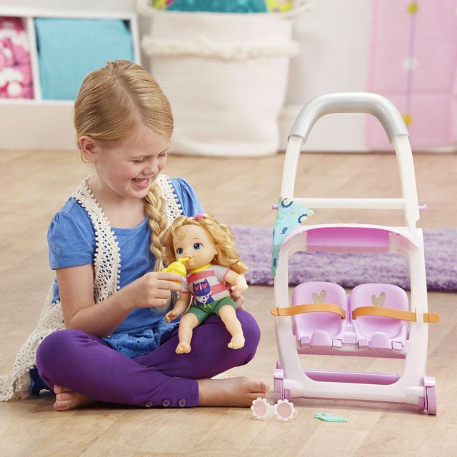baby alive push and kick stroller