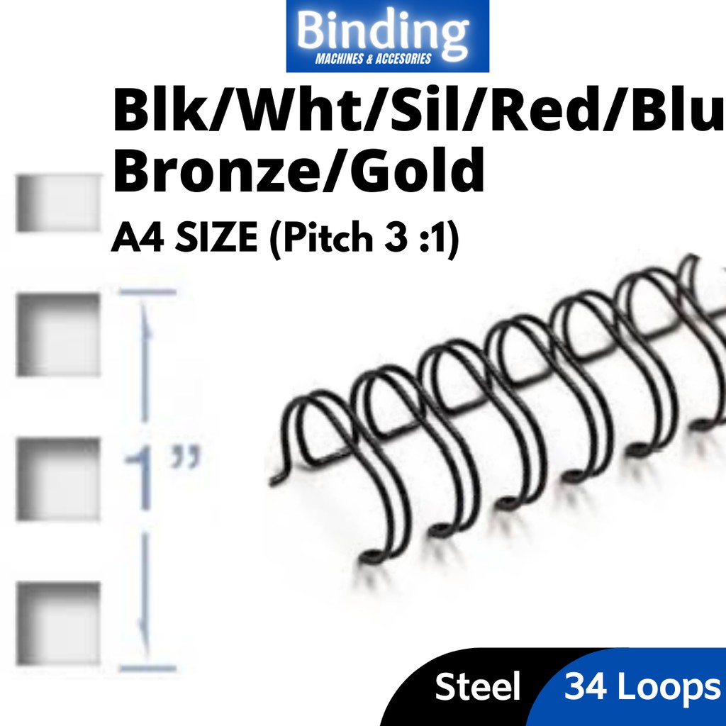 Wire O Binder/Double Ring WireO/Double Wire Binding 34 Loops 31 A4 M