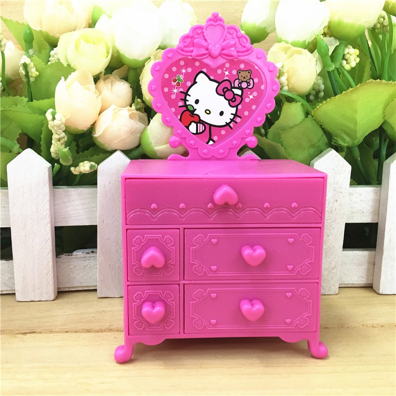 Mini Dressing Table Accessories Eraser Storage Set Hello Kitty