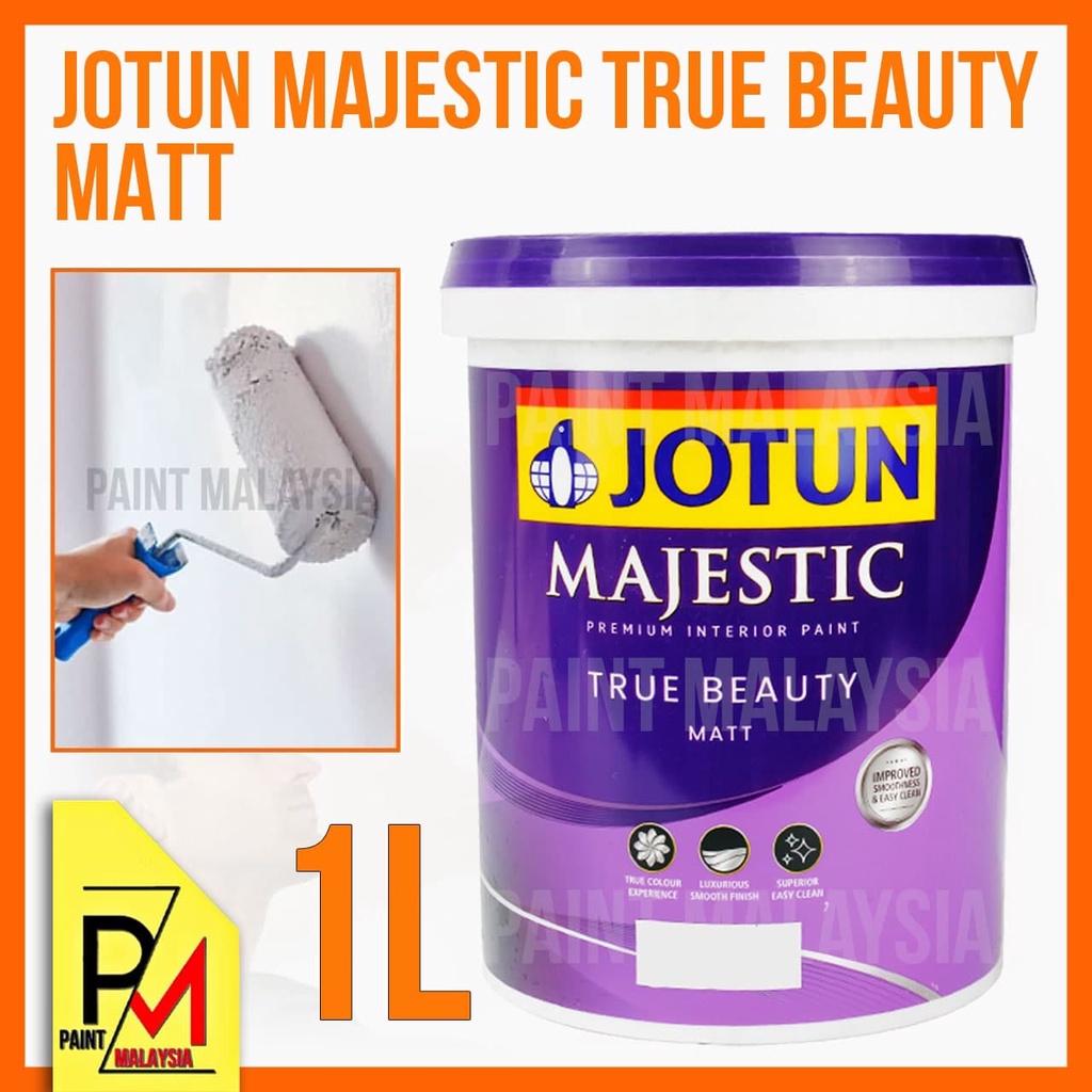 JOTUN Majestic True Beuty Matt 1 Liter Interior Indoor Water Based Wall ...