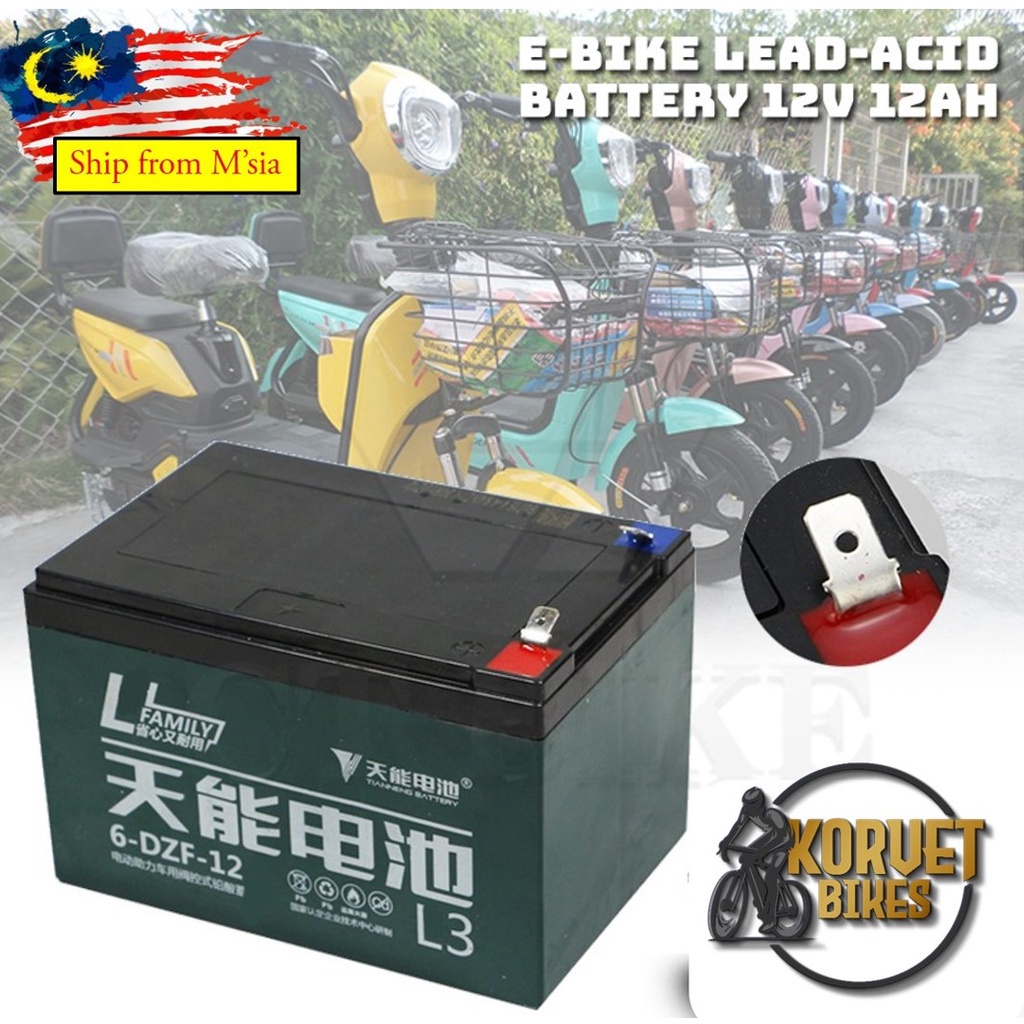 Bateri Basikal Elektrik Electric Bike Battery 6 Dzf 12 E Bike Bateri