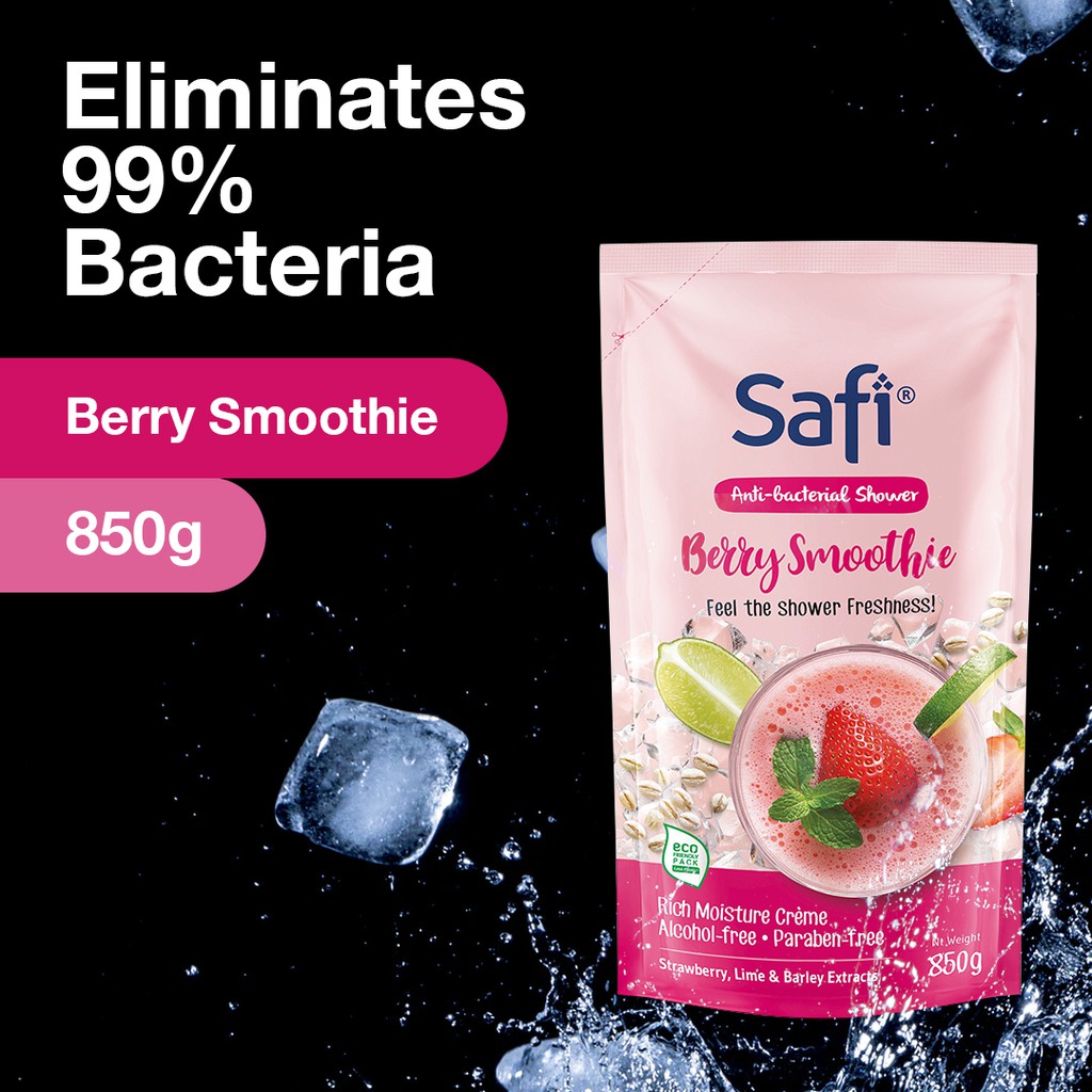 Safi Antibacterial Shower Cream Berry Smoothie 850g